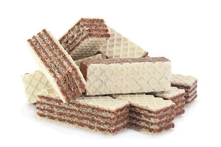 Mini wafers stick isolated on white backgroundの写真素材