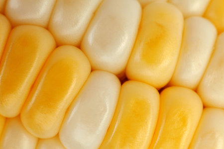 Sweet corn vegatable closeup corn seeds background