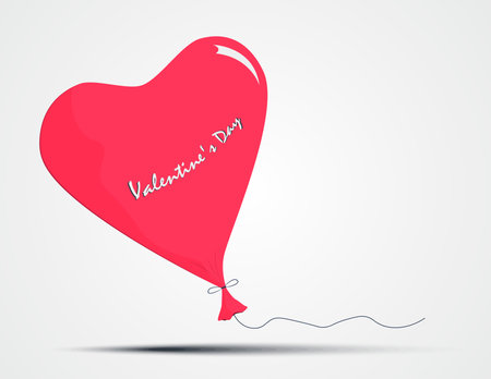 Violet balloons Valentine's Day invitation in heart form on dark background. Vector illustration.のイラスト素材