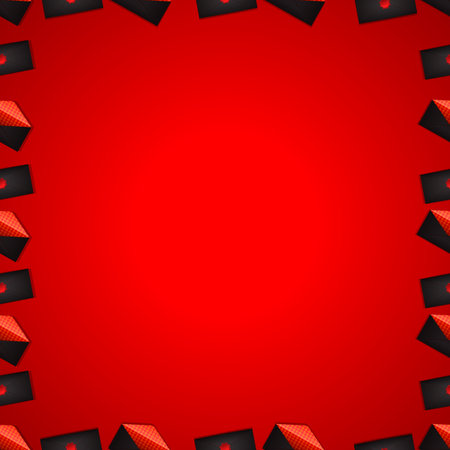 Valentine's day abstract background with cut paper heart. Vector illustrationのイラスト素材