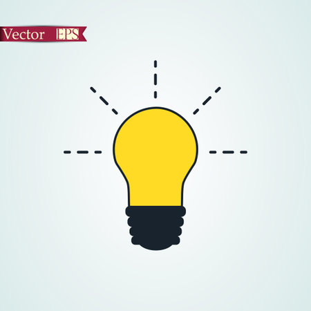 bulb icon stock vector illustration flat designのイラスト素材