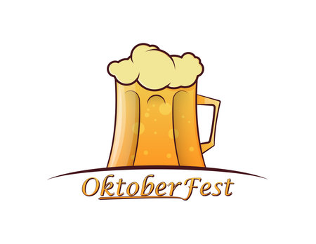 Oktoberfest. Welcome to beer festival. Invitation flyer or poster for feastのイラスト素材