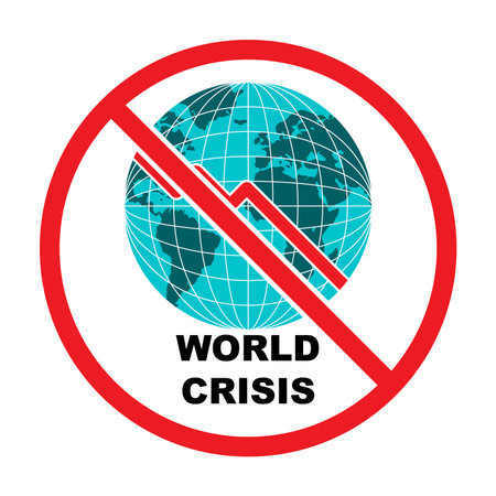World Crisis. Financial Crisis. Bank default - Vector illustrationのイラスト素材
