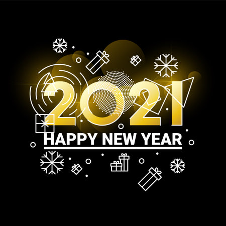 Happy new year 2020 design template. Design for calendar, greeting cards or print. Seasonal holidays flyers, greetings and invitations, christmas themed congratulations and cards. Vector illustration.のイラスト素材