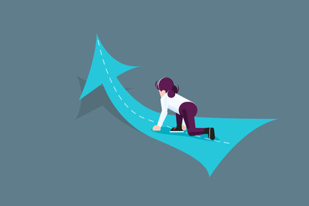 Reach the target. Businessman running to the target. Concept business. - Vector illustrationのイラスト素材