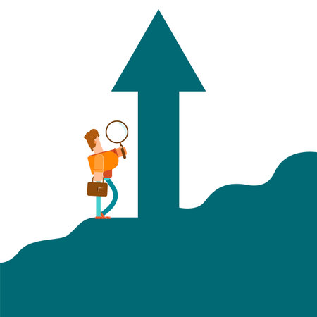 Leadership. Business luck. Search for success. Business concept vector illustration. - Vector illustrationのイラスト素材