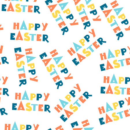 Easter pattern design. Vector illustration. Place for your textのイラスト素材
