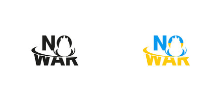 no war sign. Support Ukraine. vector illustrationのイラスト素材