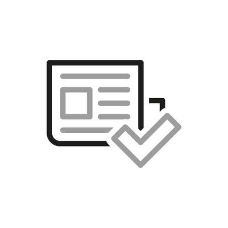 Simple Fake News Related Vector Line Icon. True news and information.のイラスト素材