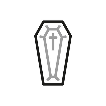 Simple of Halloween Related Vector Line Icons. Halloween icon set. Contains such Icons as coffin.のイラスト素材