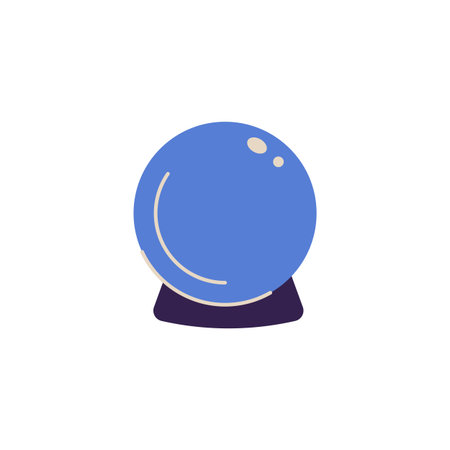 Sphere for Halloween greeting card and poster, party sign. Concept illustration with sign and symbol. Flat design cartoon element.のイラスト素材