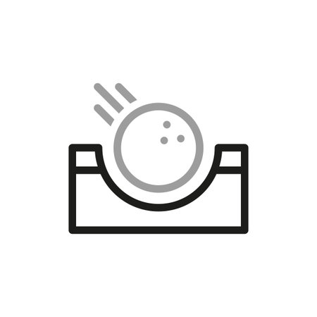 Simple Outline of golf icon. Linear style icon ball in the hole.のイラスト素材