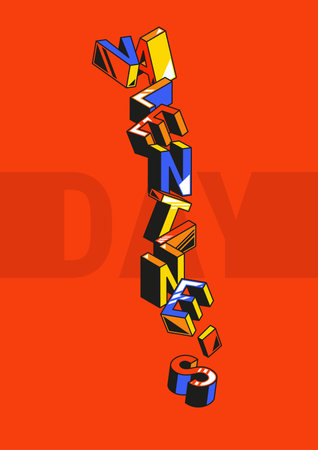 Poster lettering for Valentine's Day. Typography design for the holiday.のイラスト素材