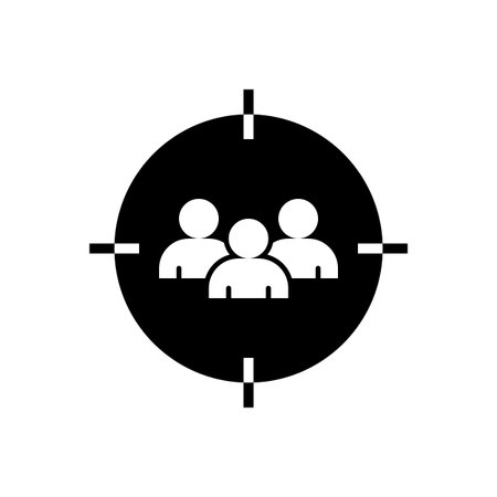 search, people tracking and vector symbol.のイラスト素材