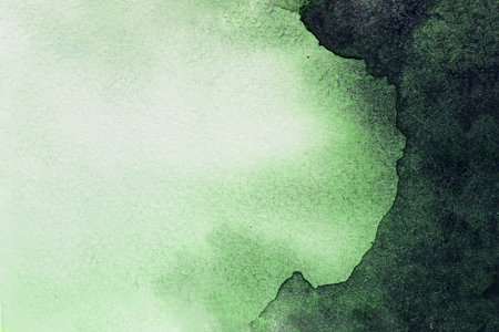 Dark green watercolor background on embossed paper. Abstract watercolor patternの写真素材
