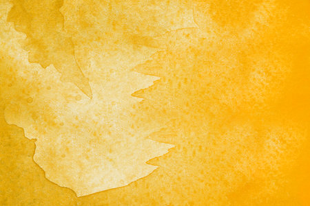 Yellow watercolor background. Abstract watercolor spot patternの写真素材