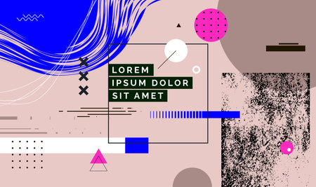 Modern abstract cover, minimal cover design. Colorful geometric background, vector illustration.のイラスト素材