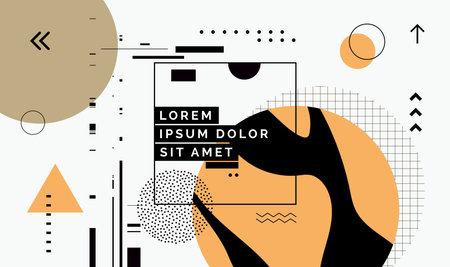 Modern abstract cover, minimal cover design. Colorful geometric background, vector illustration.のイラスト素材