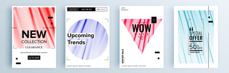 Modern abstract covers set, minimal covers design. Colorful geometric background, vector illustration.のイラスト素材