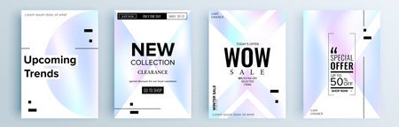 Modern abstract covers set, minimal covers design. Colorful geometric background, vector illustration.のイラスト素材