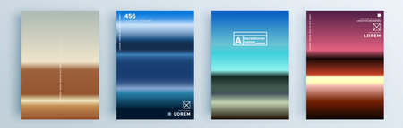 Modern abstract covers set, minimal covers design. Colorful geometric background, vector illustration.のイラスト素材