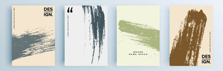 Modern abstract covers set, minimal covers design. Colorful geometric background, vector illustration.のイラスト素材
