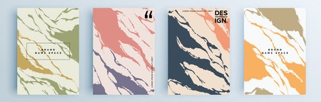 Modern abstract covers set, minimal covers design. Colorful geometric background, vector illustration.のイラスト素材