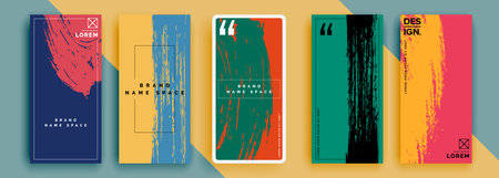 Trendy editable template for social networks stories, vector illustration. Design backgrounds for social media.のイラスト素材