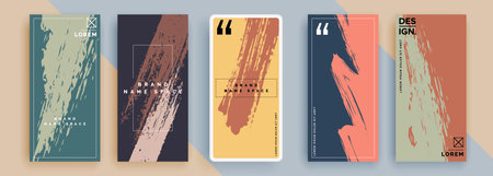 Trendy editable template for social networks stories, vector illustration. Design backgrounds for social media.のイラスト素材