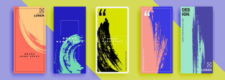 Trendy editable template for social networks stories, vector illustration. Design backgrounds for social media.のイラスト素材