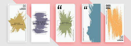 Trendy editable template for social networks stories, vector illustration. Design backgrounds for social media.のイラスト素材