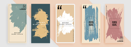 Trendy editable template for social networks stories, vector illustration. Design backgrounds for social media.のイラスト素材