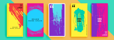 Trendy editable template for social networks stories, vector illustration. Design backgrounds for social media.のイラスト素材
