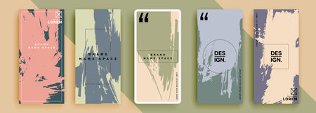 Trendy editable template for social networks stories, vector illustration. Design backgrounds for social media.のイラスト素材