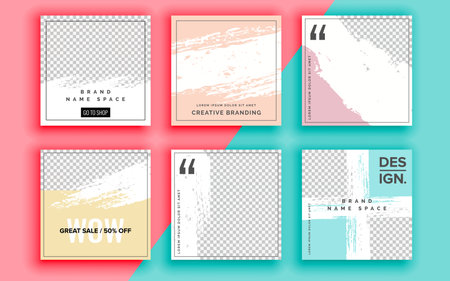 Set of sale banner template design. Vector illustration.のイラスト素材