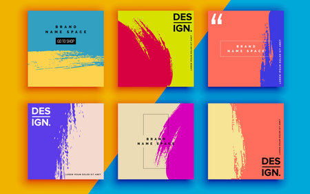 Set of sale banner template design. Vector illustration.のイラスト素材
