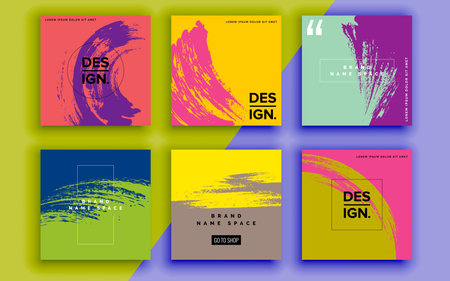 Set of sale banner template design. Vector illustration.のイラスト素材