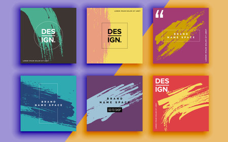 Set of sale banner template design. Vector illustration.のイラスト素材