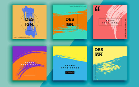 Set of sale banner template design. Vector illustration.のイラスト素材