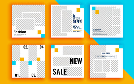 Set of sale banner template design. Vector illustration.のイラスト素材