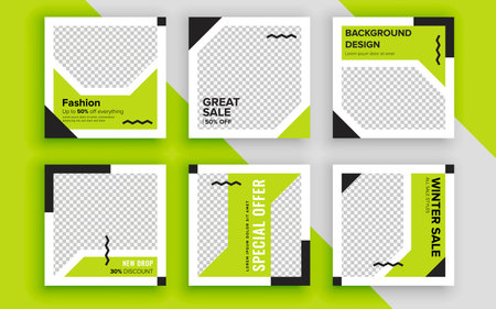 Set of sale banner template design. Vector illustration.のイラスト素材
