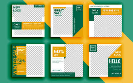 Set of sale banner template design. Vector illustration.のイラスト素材