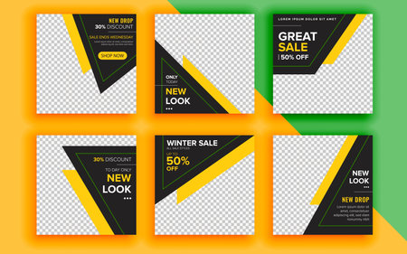 Set of sale banner template design. Vector illustration.のイラスト素材