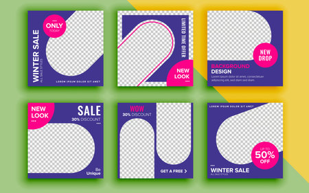 Set of sale banner template design. Vector illustration.のイラスト素材