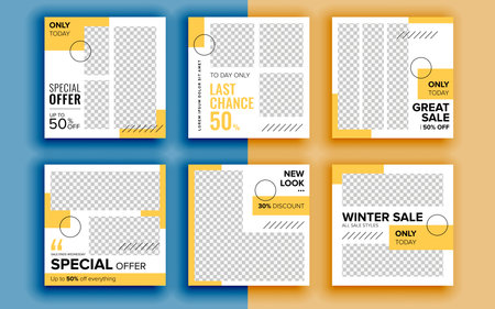 Set of sale banner template design. Vector illustration.のイラスト素材