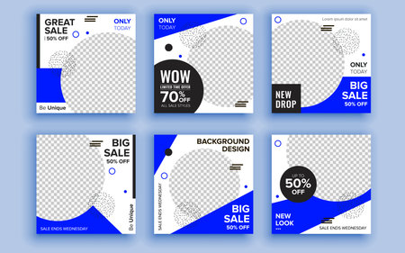 Set of sale banner template design. Vector illustration.のイラスト素材