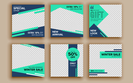 Set of sale banner template design. Vector illustration.のイラスト素材