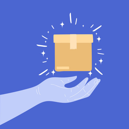 Delivery website banner in flat illustration vector styleのイラスト素材