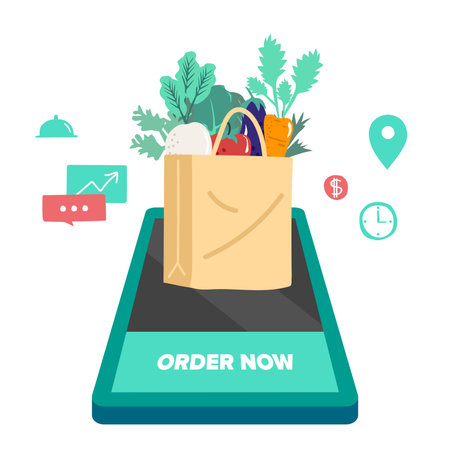 Delivery website banner in flat illustration vector styleのイラスト素材