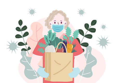 Delivery website banner in flat illustration vector styleのイラスト素材